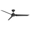 Modern Forms Roboto 3-Blade Smart Ceiling Fan 62in Matte Black with Remote Control and Remote Control FR-W1910-62